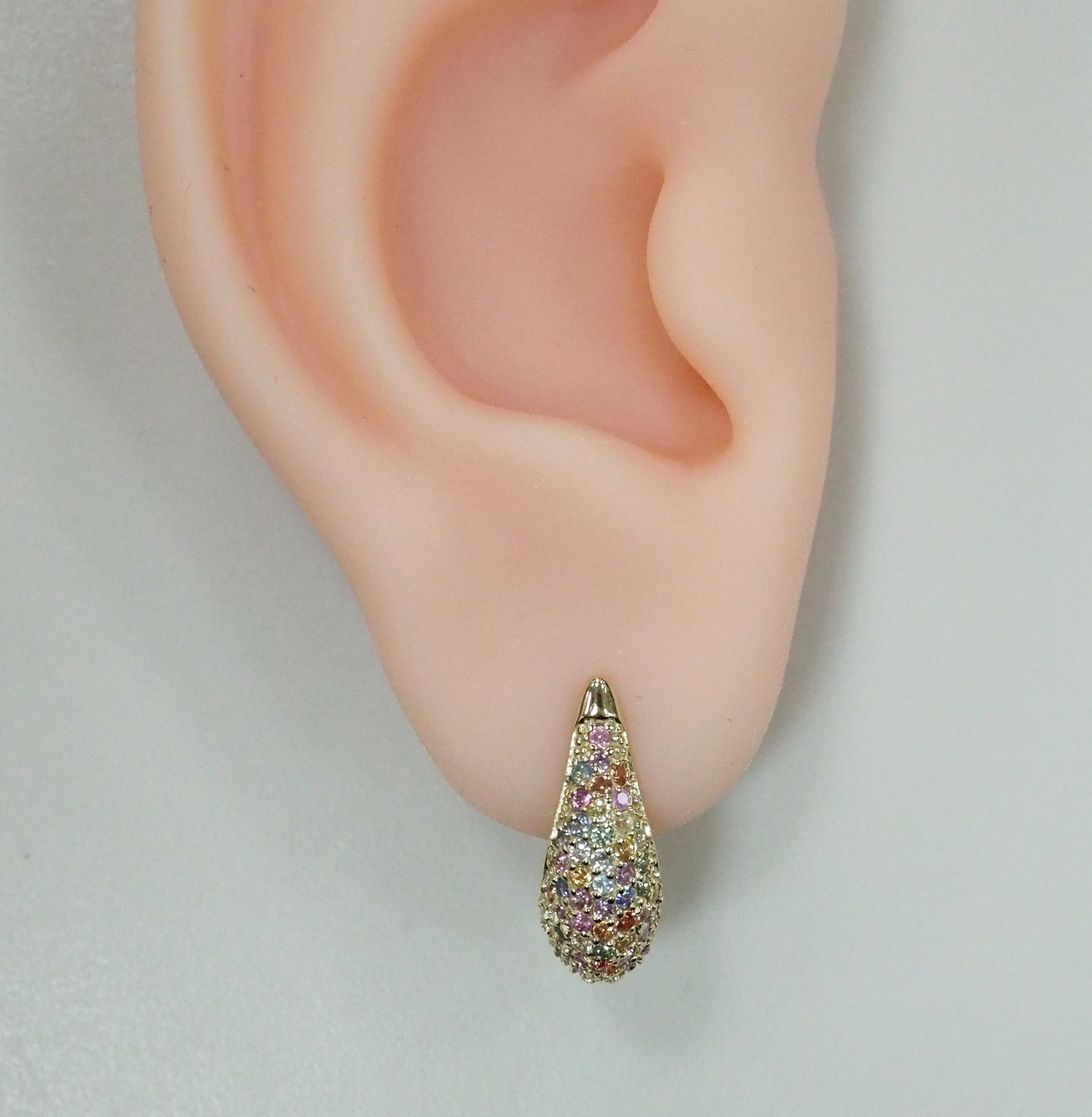 Серебряные серьги с турмалинами